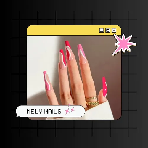 Uñas Tips Soft Gel Coffin Prelimadas Matte X504 Pcs Mely
