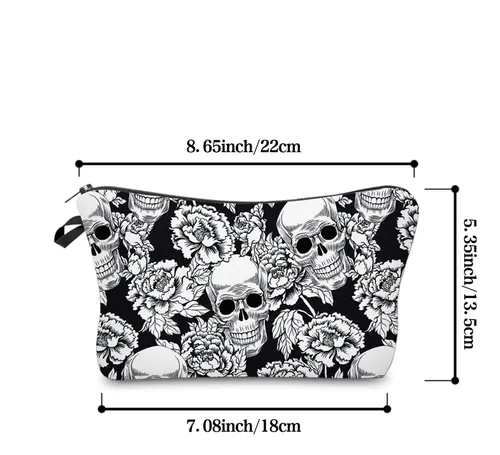 Bolsa De Maquillaje Gótica Bolsas De Cosméticos Para Mujer B