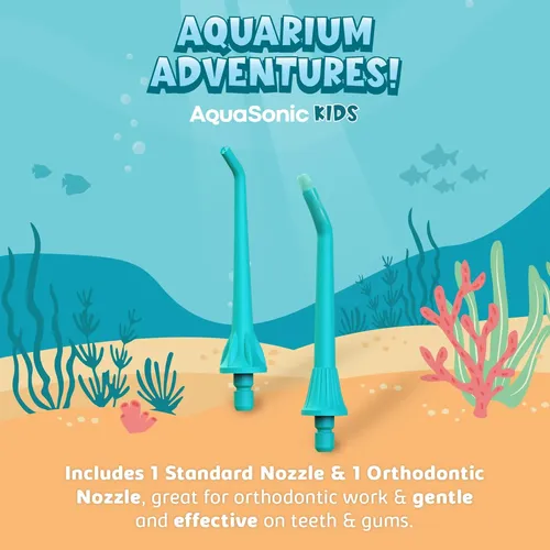 Hilo Dental Acuático Aquasonic Para Niños A Partir De 6 Años Azul