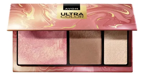 Paleta 3 en 1 rubor, bronceador e iluminador Ultra Color Avon
