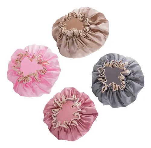 4 Gorros De Baño, Gorros De Ducha Impermeables De Doble Capa