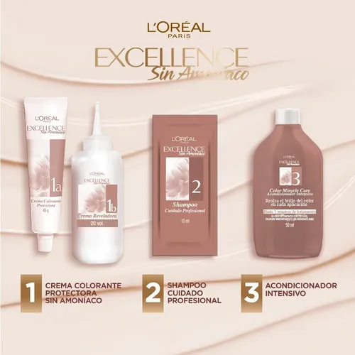 Coloración Permanente Excellence Sin Amoníaco L’oréal Paris 4u Castaño Universal