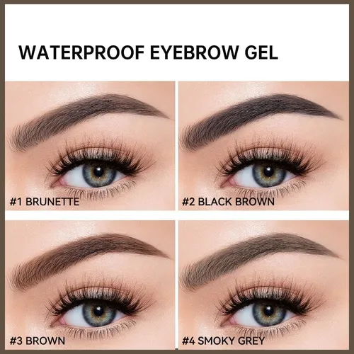 Gel Para Cejas Impermeable Sokgo 0.2 Oz Castaña