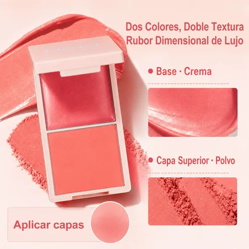 Paleta Rubor Crema Y Polvo 8.5g Para Rostro