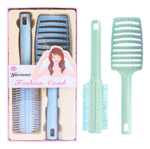 Peines Cepillos Kit X2 Para Cabello Mujer Peluqueria
