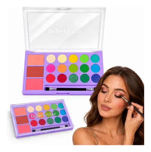 Paleta Sombras Ojos Rubor Brillante Mate 15 Tonos Veoquiero