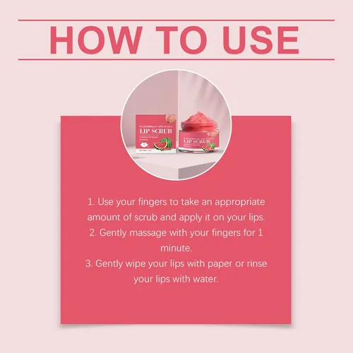 Watermelon Guava Lip Scrub With Natural Sugar Crystals
