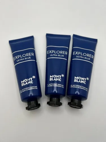 3x Gel Limpieza Facial Mont Blanc Explorer Ultra Blue 30ml