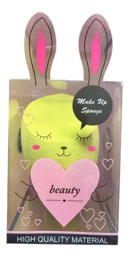Esponja X1 De Maquillaje Beauty Blender Regalo Caja Conejito