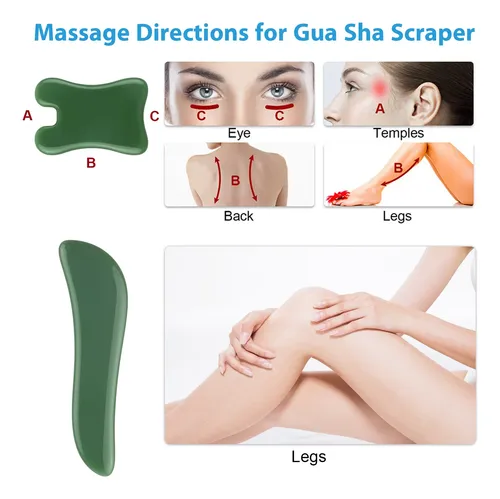 Herramienta De Masaje Jade Guasha Para El Cuidado De La Piel