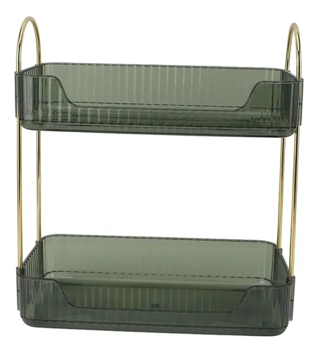 Soporte De Maquillaje De Doble Capa, Moderno Y Lujoso .new