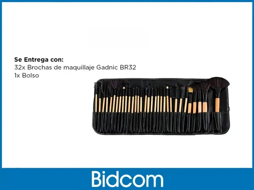 Juego De 32 Brochas Maquillaje Gadnic Br32 Sinteticos