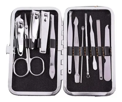 Set Univex 12 piezas manicura pedicura con alicate tijera limas