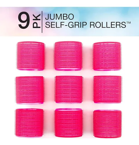 Rulos Sin Calor Conair 9 Jumbo Rosa Fucsia Para Cabello