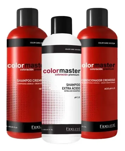 Kit Fidelite Colormaster Shampoo Acido+ Neutro+ Acond. Acido