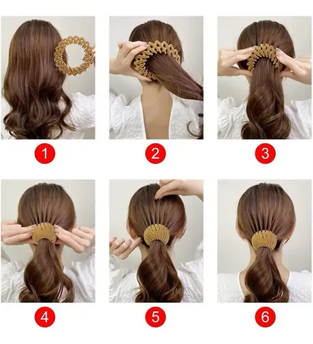 8 Pinzas De Cabello Nido De Pájaro Retráctil Plástico