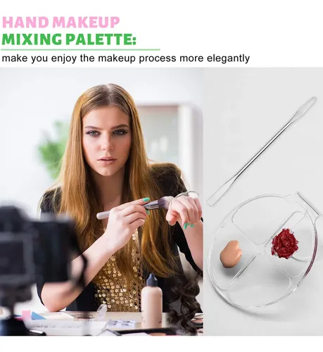 Paleta De Maquillaje Acrílica Con Espátula Y Bandeja