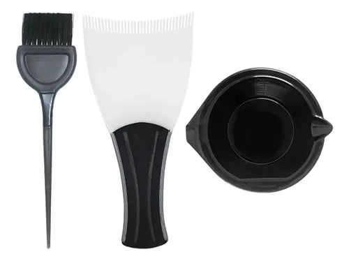 Set De 3 Cepillos, Tazón Y Bandeja Para Teñir Cabello, Portá