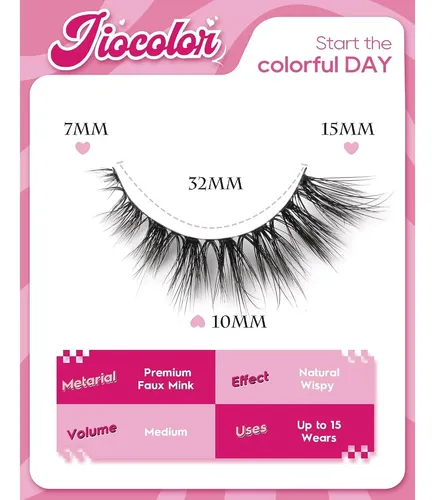 Pestañas Postizas Jiocolor D305 Cat Eye 7 Pares