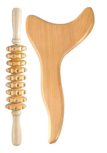 Gs Juego De Herramientas De Drenaje Linfático De Madera 2