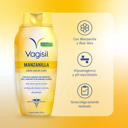 Jabón Íntimo Líquido Vagisil Manzanilla 354ml