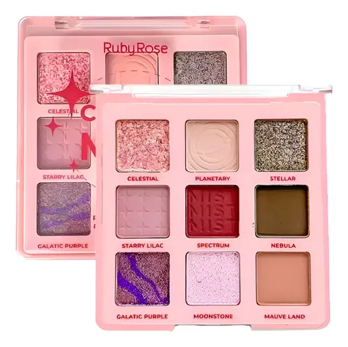 Paleta De Sombras Maquillaje Color Cosmic Mist Ruby Rose