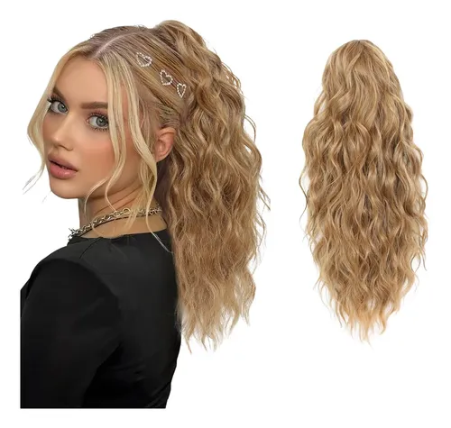 Extensiones De Cabello En Ponytail Con Pinza De 18 Pulgadas