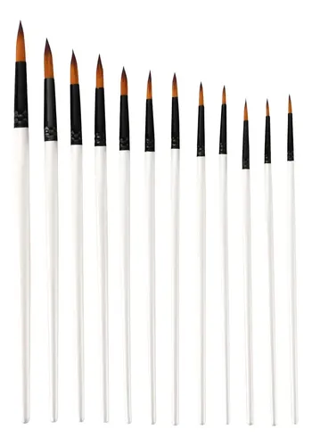 Juego De 12 Pinceles Profesionales De Nailon Para El Cabello