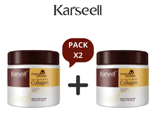 Tratamiento Capilar Colágeno 500ml Karseell Máscara Kit X2