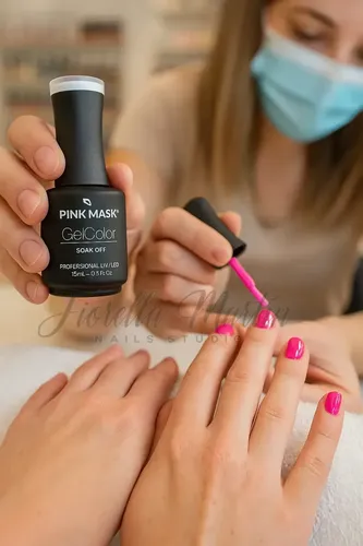 Pink Mask Esmalte Semipermanente Gel Color X 15ml/.5floz Black In Black