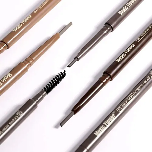 Lápiz De Cejas Music Flower Medium Brown 2 En 1 Con Cepillo