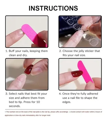 Uñas Postizas Brillantes 24 Unidades Maximstore