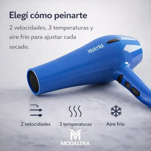 Secador De Pelo Profesional 2000w Master Tools Huayra Mt600