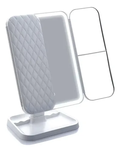Espejo Led Triple Maquillaje Belleza Con Aumentos 241344