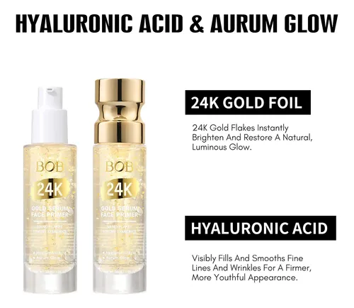 Primer Facial Suero Oro 24k Hidratante Oculta Poros Goldessencemakeupprimer
