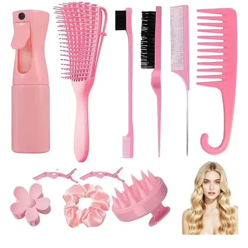 Kit Para Rizos 11piezas Cepillo Para Cabello Rizado Y Peine
