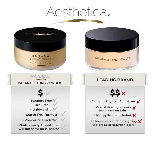 Aesthetica Polvo Suelto Banana 20 G Con Esponja
