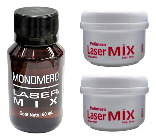 Kit Uñas Esculpidas Acrilico Laser Mix Monomero 2 Polimeros