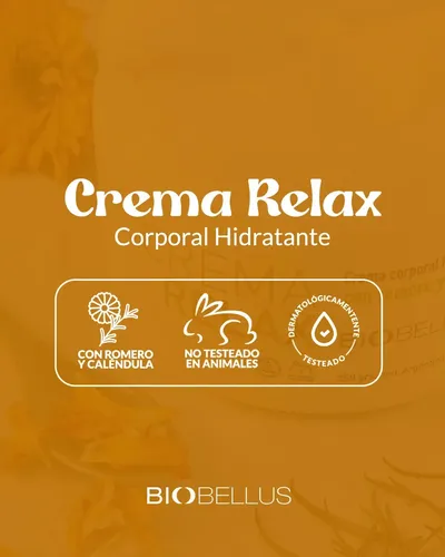 Crema Relax Para Masajes Musculares Biobellus x 1 Kg