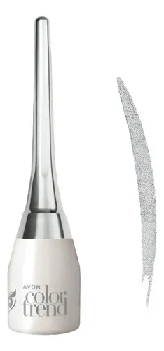 Delineador líquido Avon Color Trend, color plata metalizado, 3 ml
