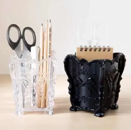 Organizador Porta Limas/ Pincel Mariposa Manicura Acrílico