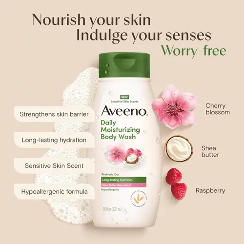 Gel De Baño Hidratante Diario Aveeno Con Manteca De Karité 5
