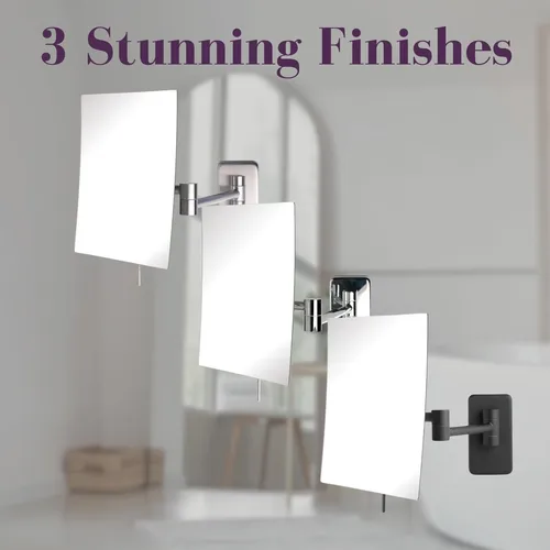 Espejo De Maquillaje Jerdon Para Pared Con Aumento 5x Cromo