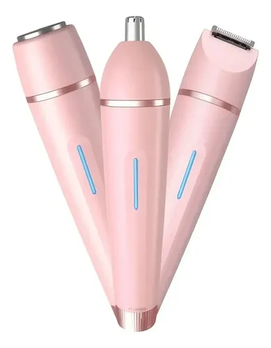 Recortadora Y Afeitadora Eléctrica 3 En 1 Para Mujer, Lcd, U Rosa