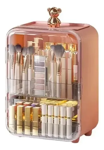 Organizador De Cosméticos Premium – Con Luz Color Rosa
