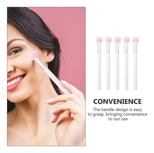 Aplicadores De Polvo Rosa Para Maquillaje 5 Piezas