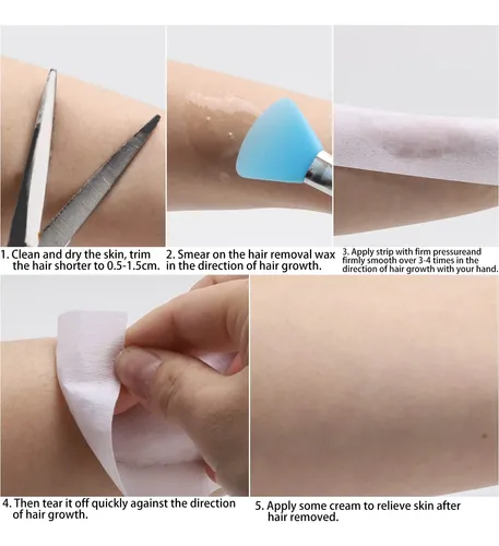 Btyms, Tiras De Cera, No Tejidas, Para Eliminar El Vello Cor