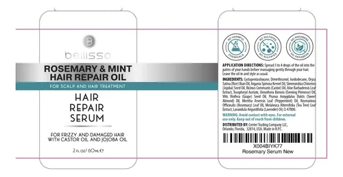 Serum Capilar Bellisso Romero Menta Hidratante 60ml