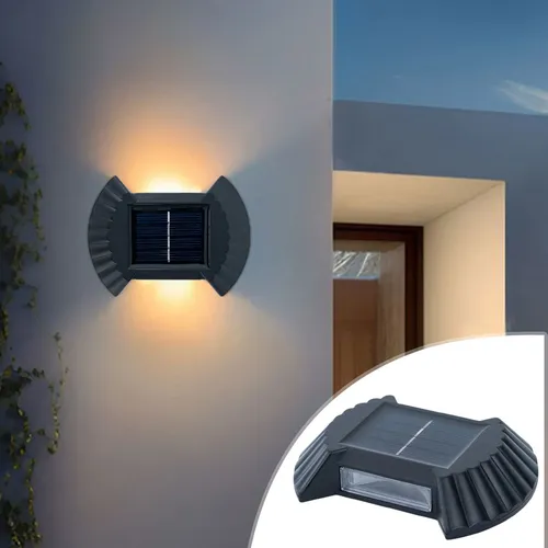 Espejo De Pared O Que Emite 8 Luces Solares Hacia Arriba Y H