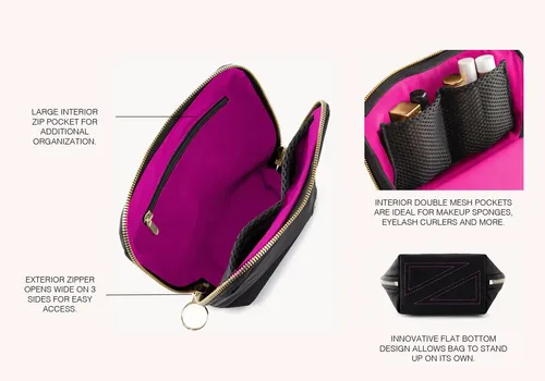 Bolsa De Maquillaje Kusshi, Lavable, De Viaje, Uso Diario, S